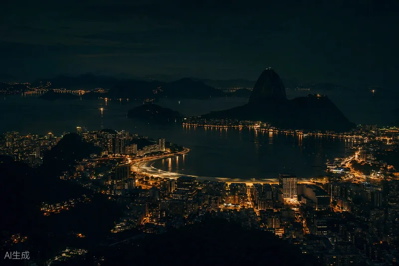 Orla do Rio de Janeiro à noite